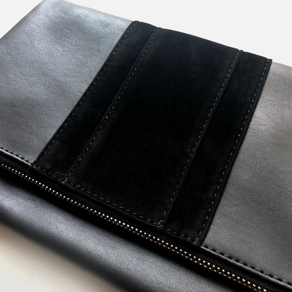 *NWT* Summer & Rose Roni Foldover Clutch - Black - Picture 5 of 9